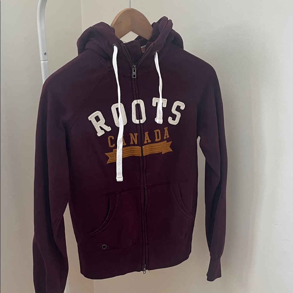 Retro Roots Burgundy Zip-Up Hoodie